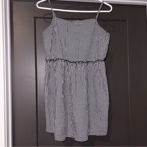Urban Outfitters Black and White Gingham Plaid Mini Dress